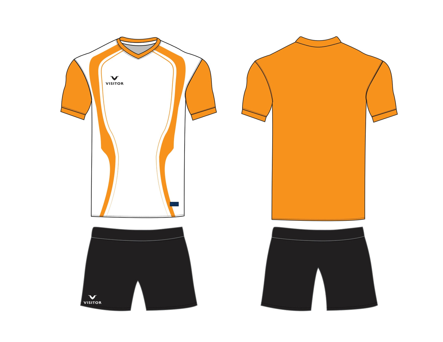 Uniforme naranja/blanco
