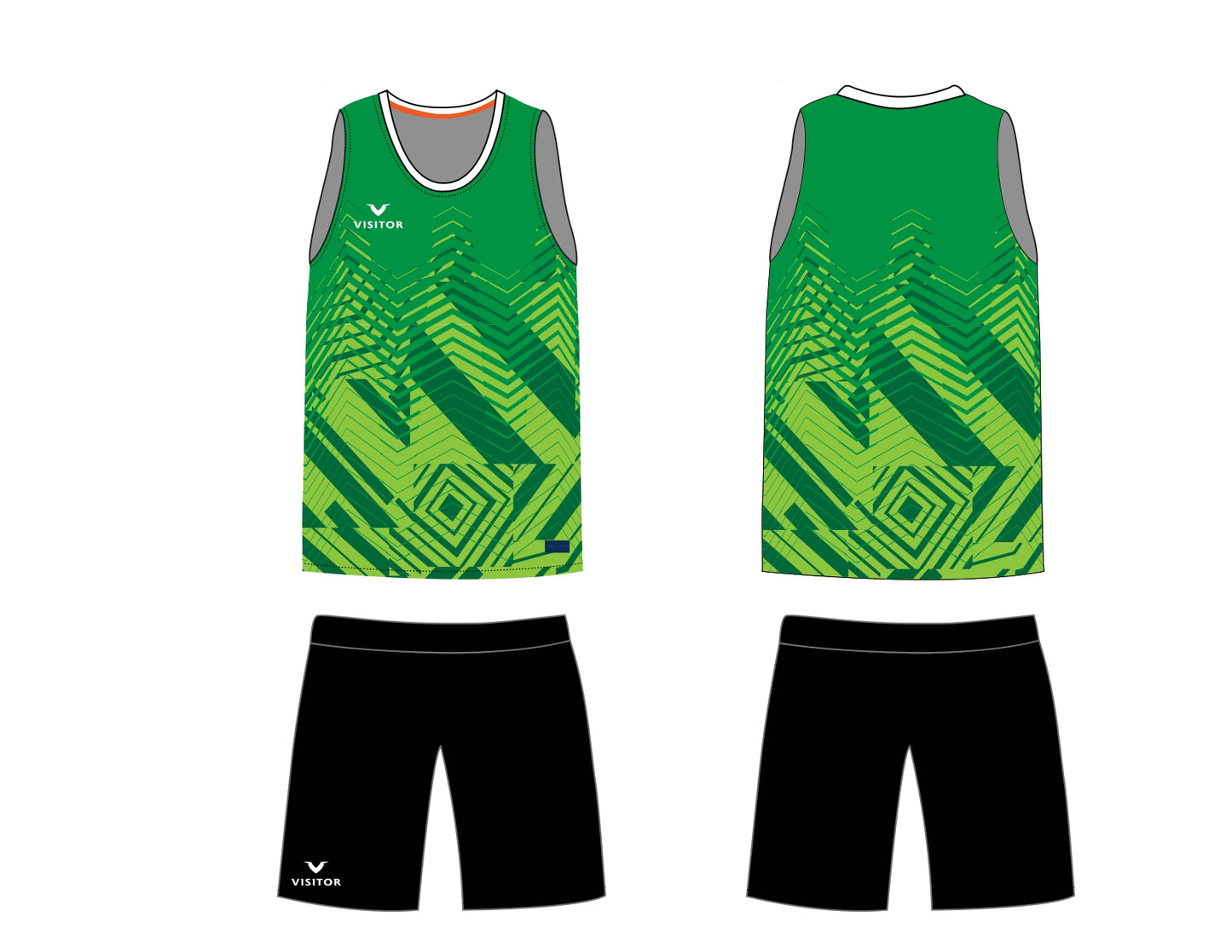 Uniforme sin mangas verde